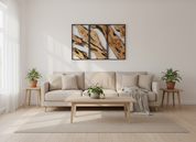 Olive Roots Trio | Metal and Olive Wooden Wall Art