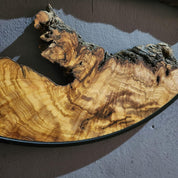 Wood Oasis | Olive Wood and Metal Wall Clock