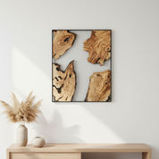 Nature Mosaic | Metal and Olive Wood Wall Art