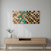 Ocean Mosaic | Olive Wood & Resin Wall Art