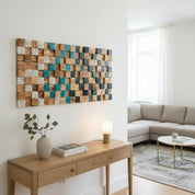 Ocean Mosaic | Olive Wood & Resin Wall Art