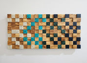 Ocean Mosaic | Olive Wood & Resin Wall Art