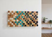 Ocean Mosaic | Olive Wood & Resin Wall Art