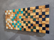Ocean Mosaic | Olive Wood & Resin Wall Art