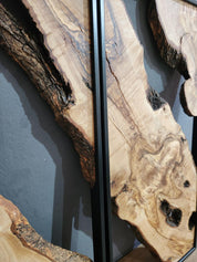 Olive Roots Trio | Metal and Olive Wooden Wall Art