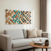 Ocean Mosaic | Olive Wood & Resin Wall Art