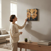 Dark Nature | Resin & Olive Wood Wall Clock