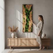 Forest Arc | Olive Wood and Pereserved Moss Wall Decor