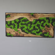 Nature’s River | Luxury Olive Wood & Preserved Moss Wall Art
