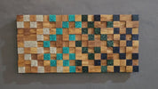 Ocean Mosaic | Olive Wood & Resin Wall Art